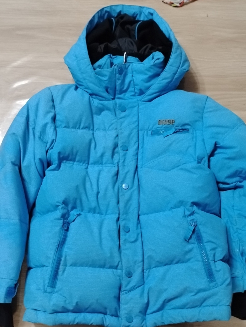 Orage Bright Blue Kids Hooded Puffer Jacket